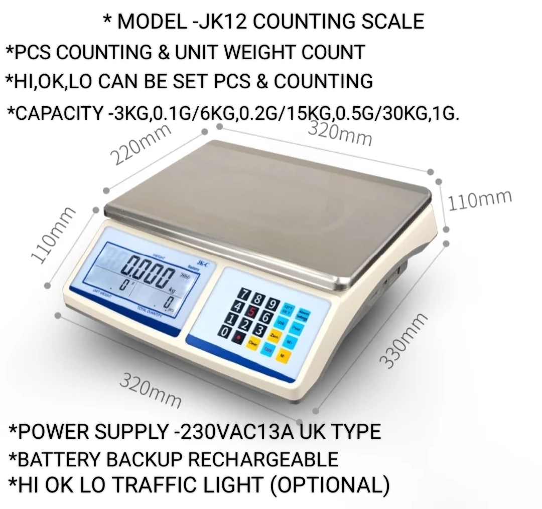 Counting Scale  3 To 30 kg 0.1g,0.2g,0.5g,1g